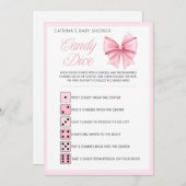 Invitation Coquette Bow rose - Nom modifiable, 5x7 (Devant / Derrière)