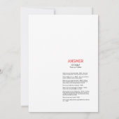 Invitation Coquette Bow rose - Nom modifiable, 5x7 (Dos)