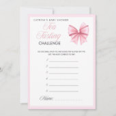 Invitation Coquette Bow rose - Nom modifiable, 5x7 (Devant)