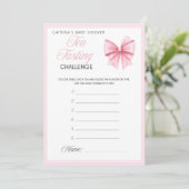 Invitation Coquette Bow rose - Nom modifiable, 5x7 (Debout devant)