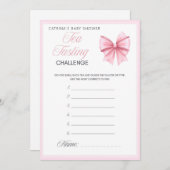 Invitation Coquette Bow rose - Nom modifiable, 5x7 (Devant / Derrière)