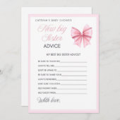 Invitation Coquette Bow rose - Nom modifiable, 5x7 (Devant / Derrière)