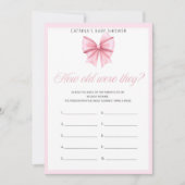 Invitation Coquette Bow rose - Nom modifiable, 5x7 (Devant)