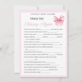 Invitation Coquette Bow rose - Nom modifiable, 5x7 (Devant)