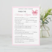 Invitation Coquette Bow rose - Nom modifiable, 5x7 (Debout devant)