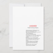 Invitation Coquette Bow rose - Nom modifiable, 5x7 (Dos)