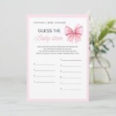Invitation Coquette Bow rose - Nom modifiable, 5x7 (Debout devant)