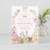 Invitation Coquette Bow rose Princess Kingdom 5e anniversaire (Debout devant)