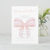 Invitation Coquette Bow She Found Her Beau Bridal Shower (Debout devant)