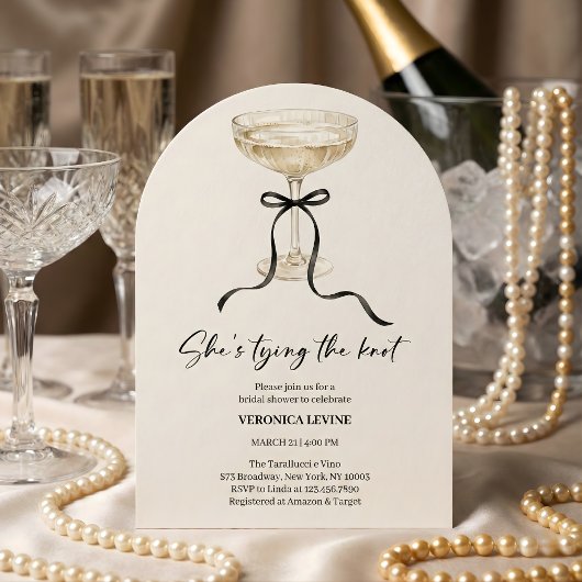 Invitation Coquette Bow She’s Tying the Knot Bridal Shower 