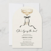 Invitation Coquette Bow She’s Tying the Knot Bridal Shower  (Devant)