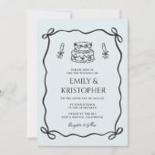 Invitation Coquette Bow Wedding Cake (Devant)
