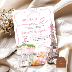 Invitation Coquette Café parisien French Bridal Brunch
