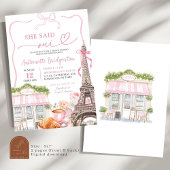 Invitation Coquette Café parisien French Bridal Brunch