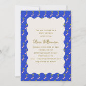 Invitation Coquette Cerises Bleu Clair Cerise Baby shower (Devant)