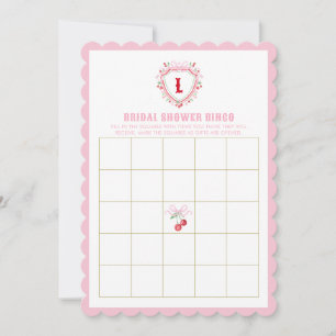 Invitation Coquette Cherry   Fête des mariées Jeu de Bingo