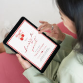 Invitation Coquette Cherry Sweet 2e 3e anniversaire