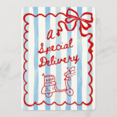 Invitation Coquette Ciao Baby Blue Italian Theme (Dos)