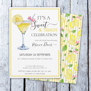 Invitation Coquette citron sucré & Tangy douche nuptiale