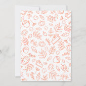 Invitation Coquette Citrouille Friendsgiving Potluck Invitati (Dos)