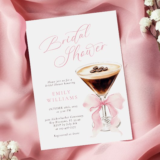 Invitation Coquette Coffee Bridal Shower
