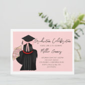 Invitation Coquette coiffeuse noire (Debout devant)