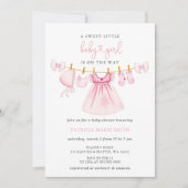 Invitation Coquette Coquette Bow Girl Baby shower (Devant)