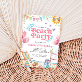 Invitation Coquette Côte Teenage Beach Fête d'anniversaire