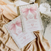 Invitation Coquette cou rose pâle Baby shower fille