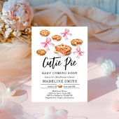 Invitation Coquette Cutie Pie Sweet Pink Bow Baby shower