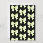 Invitation Coquette de chaux vert de la vache Script Sweet 16 (Dos)