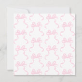 Invitation Coquette de fille de la boue rose 12e place de fêt (Dos)