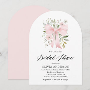 Invitation Coquette de la botte rose moderne Fête des mariées