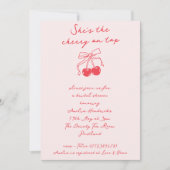 Invitation Coquette Elle est la cerise sur la Fête des mariée (Devant)