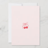 Invitation Coquette Elle est la cerise sur la Fête des mariée (Dos)