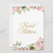 Invitation Coquette Enchanted Forest Sage Blush Pink Sweet 16 (Dos)
