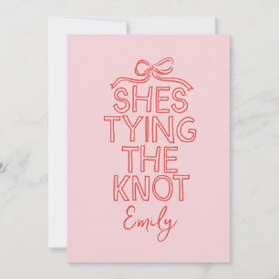 Invitation Coquette fantaisie noeud à nouer douche nuptiale