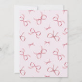 Invitation Coquette Filles Bow Rose Sweet 16 Anniversaire (Dos)