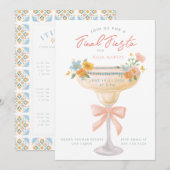 Invitation Coquette Final Fiesta 3 Day Itinerary Bachelorette (Devant / Derrière)