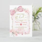 Invitation Coquette Florale rose Chaussures Fête des mariées  (Debout devant)