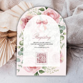 Invitation Coquette florale rose pâle Baby shower de la Marin