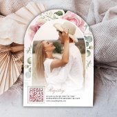 Invitation Coquette florale rose pâle Fête des mariées de la 