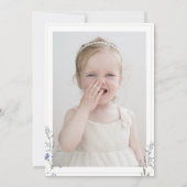 Invitation Coquette florale superbe Bow Girl 1er anniversaire (Dos)