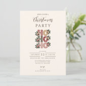 Invitation Coquette Gingham Ho Ho Ho Christmas (Debout devant)