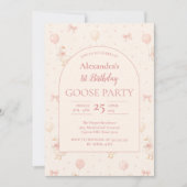 Invitation Coquette Goose 1st Birthday (Devant)