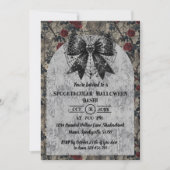 Invitation Coquette Halloween Dark Bow (Devant)