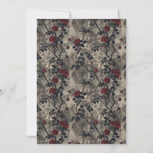 Invitation Coquette Halloween Dark Bow (Dos)