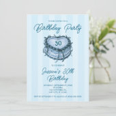 Invitation Coquette Heart Cake Birthday (Debout devant)
