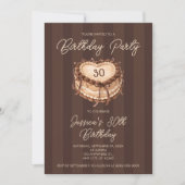 Invitation Coquette Heart Cake Birthday (Devant)