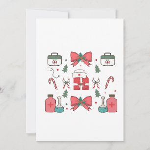Invitation Coquette Infirmière Bow Infirmière personnalisée N